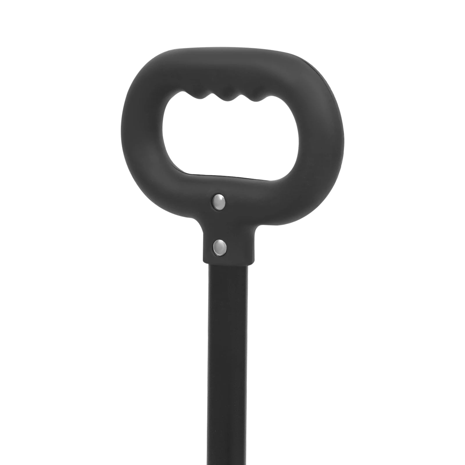 Black bottle opener on a white background