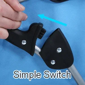 Hand holding a black switch on a blue background with 'Simple Switch' text.