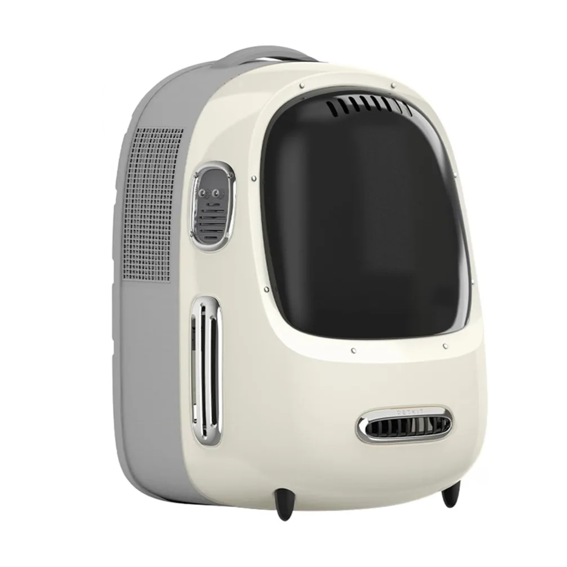 Circulable ventilation system with built-in fan and multiple air vents on a white background