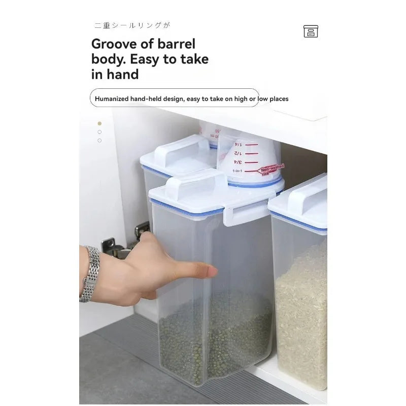 Sealed Pet Food Jar – 2kg Dog & Cat Food Storage Tank with Cup