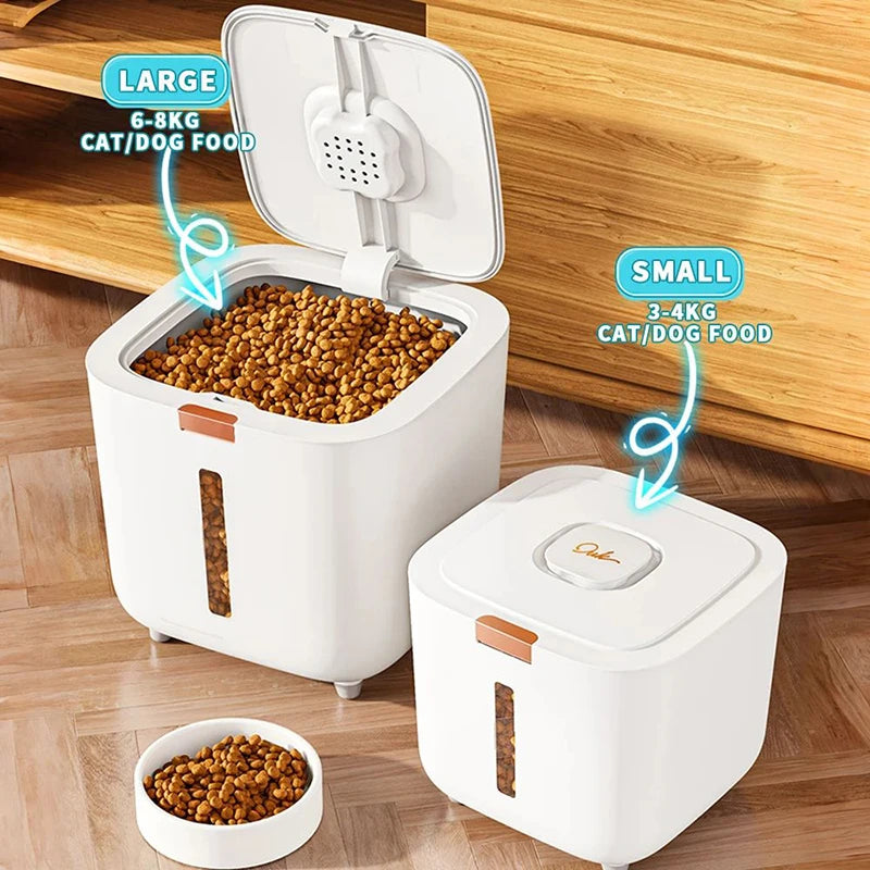 Large Dog Food Container – Airtight Cat Food Storage Barrel