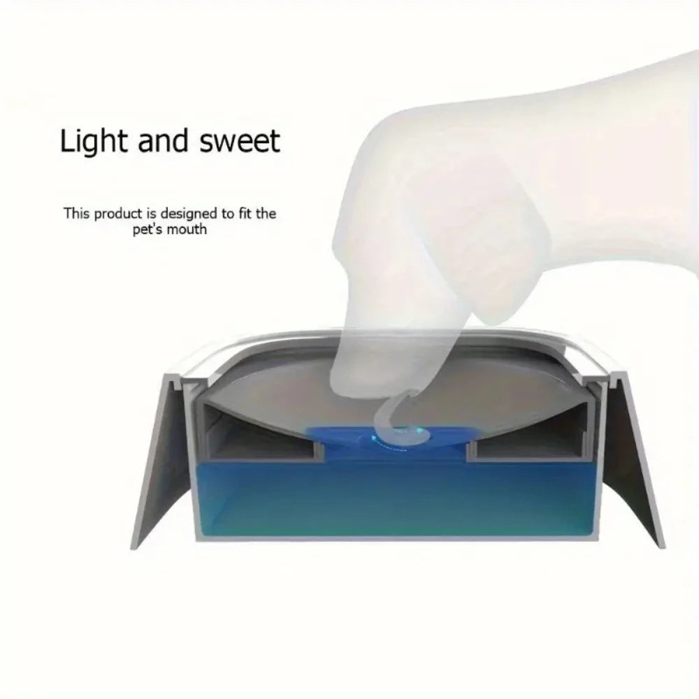 Product designed to fit a pet's mouth with a gloved hand demonstrating its use.